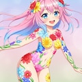 [ImageFX]花のボディペイント(1) 3枚目