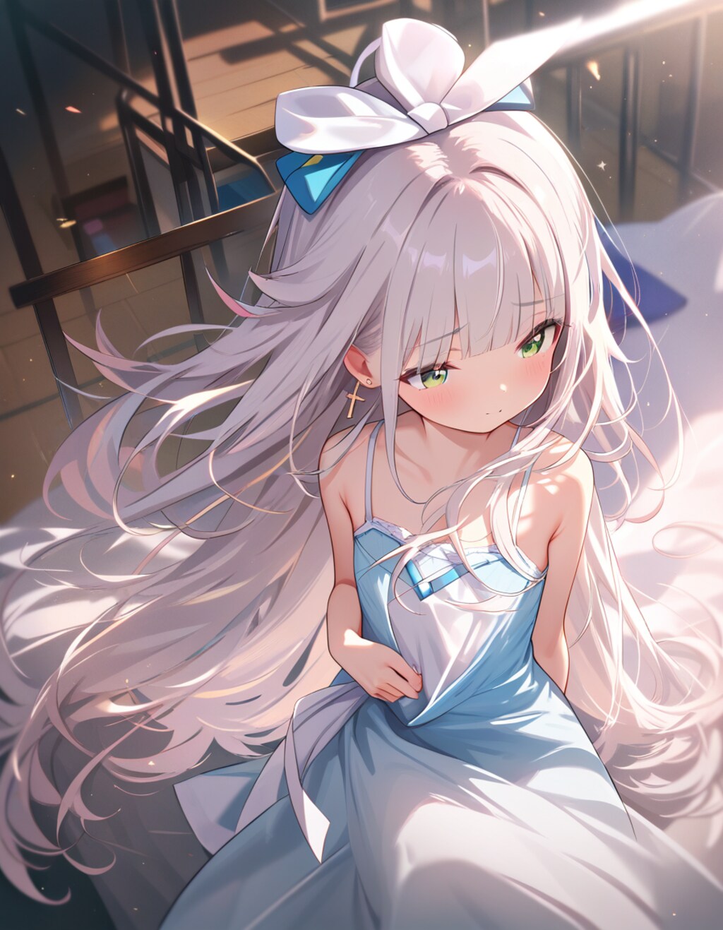 青いドレスの少女 07/12