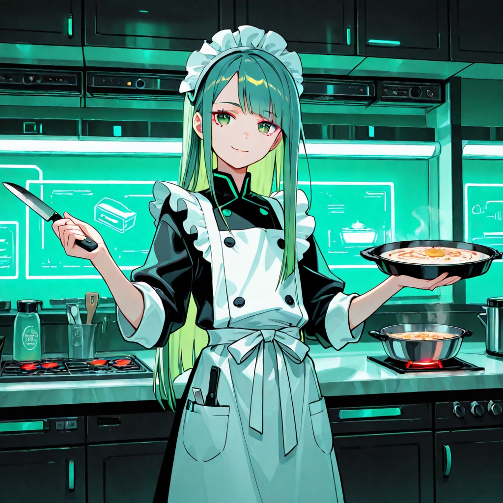 未来と伝統の厨房 ― サイバーメイド