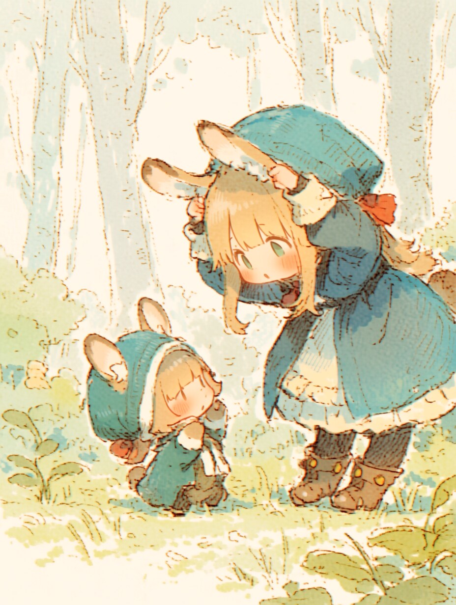 うさぎさんの耳はこうだよ | の人気AIイラスト・グラビア