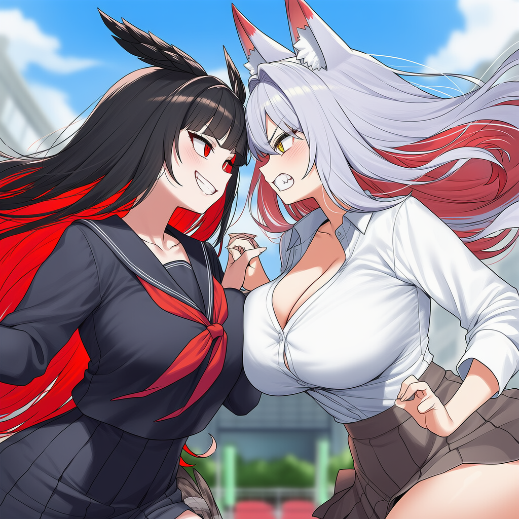 けもの女学園　梟娘VS狐娘