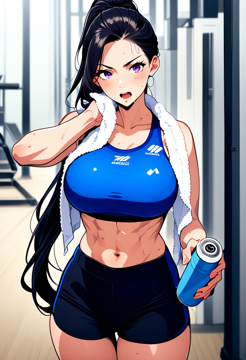 スポーツジムの女性