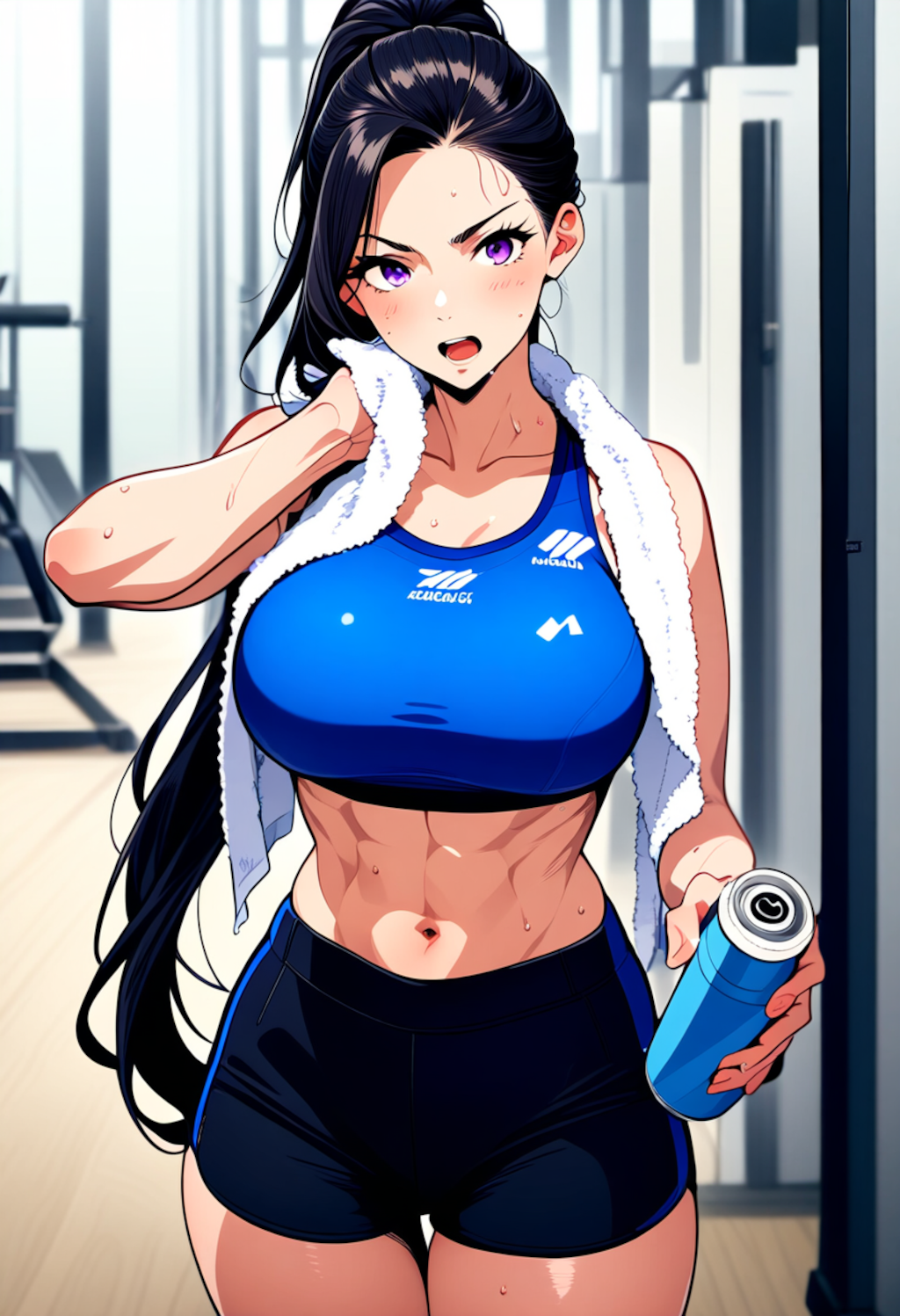 スポーツジムの女性