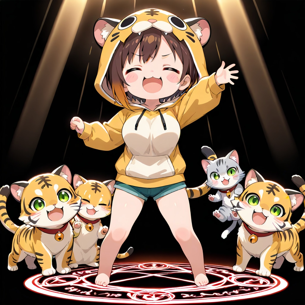 371 デカいニャンコ(虎)を召喚するボーイッシュ