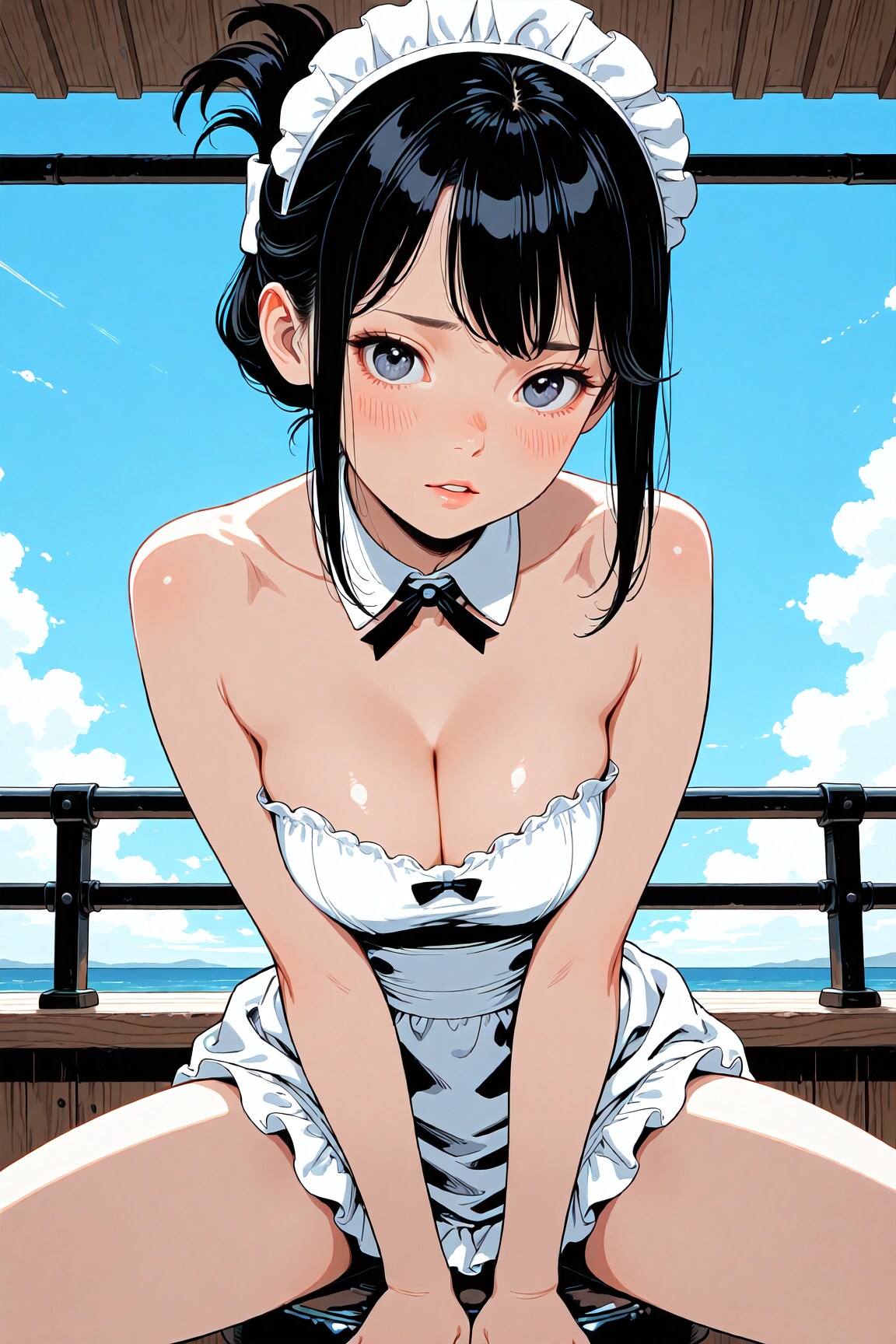 メイドさんと海に来ました。