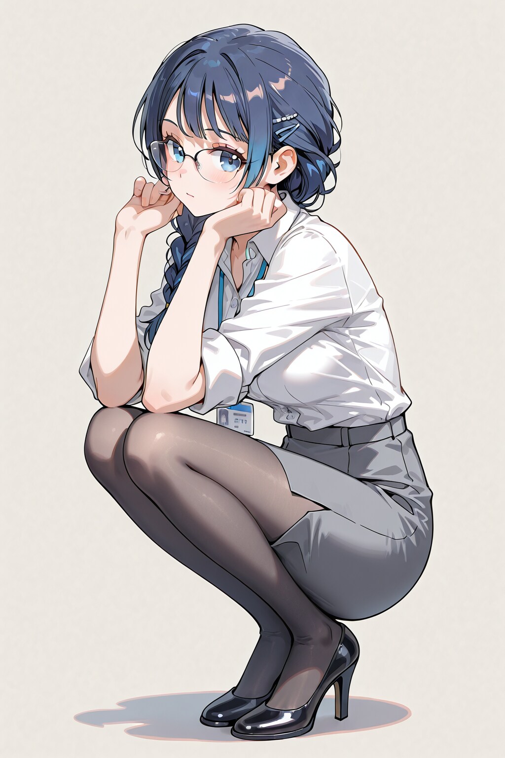 しゃがみ込む | の人気AIイラスト・グラビア