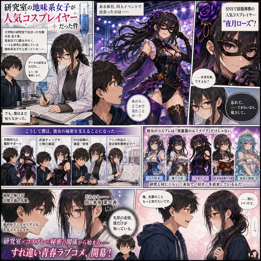 研究室の地味系女子が人気コスプレイヤーだった件（コミカライズ版）