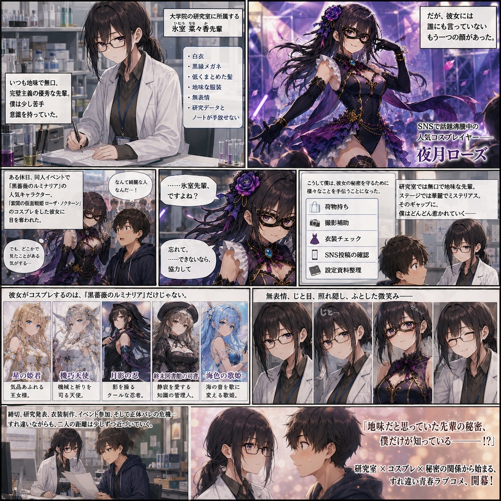 研究室の地味系女子が人気コスプレイヤーだった件（コミカライズ版）