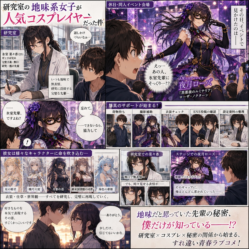 研究室の地味系女子が人気コスプレイヤーだった件（コミカライズ版）