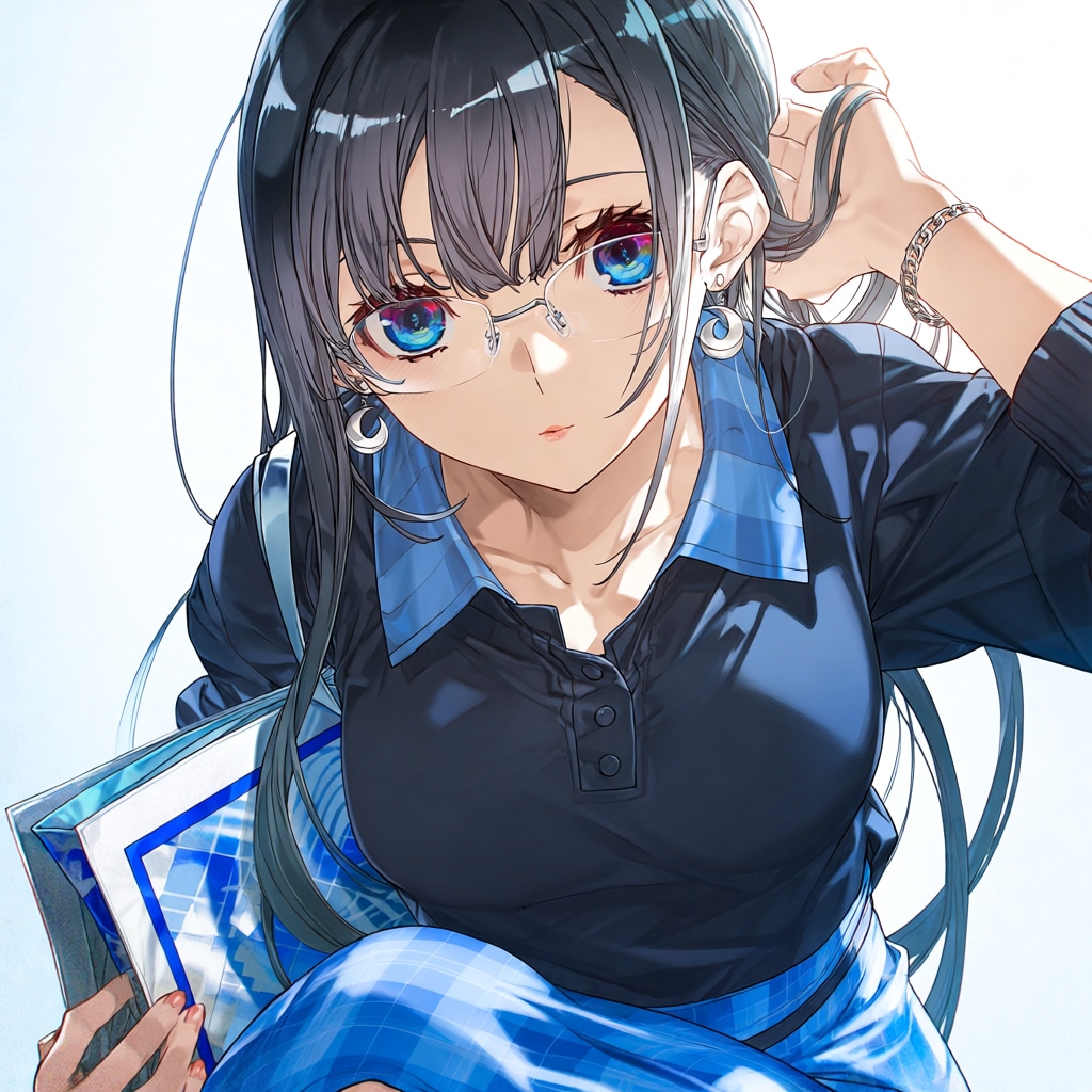 青いシャツ