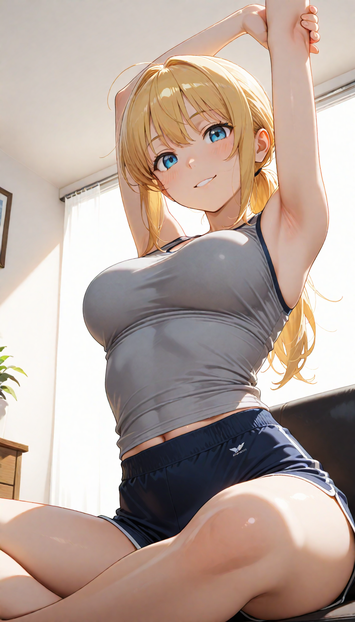 ストレッチ中ー♡