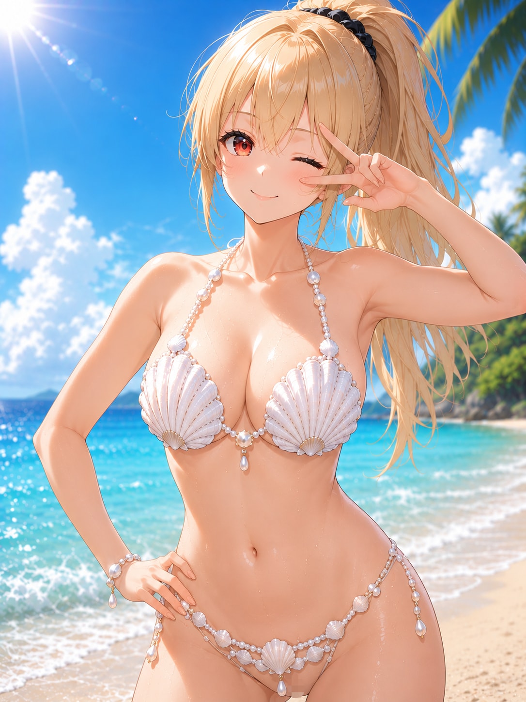 クロッチオープン系シェルビキニ