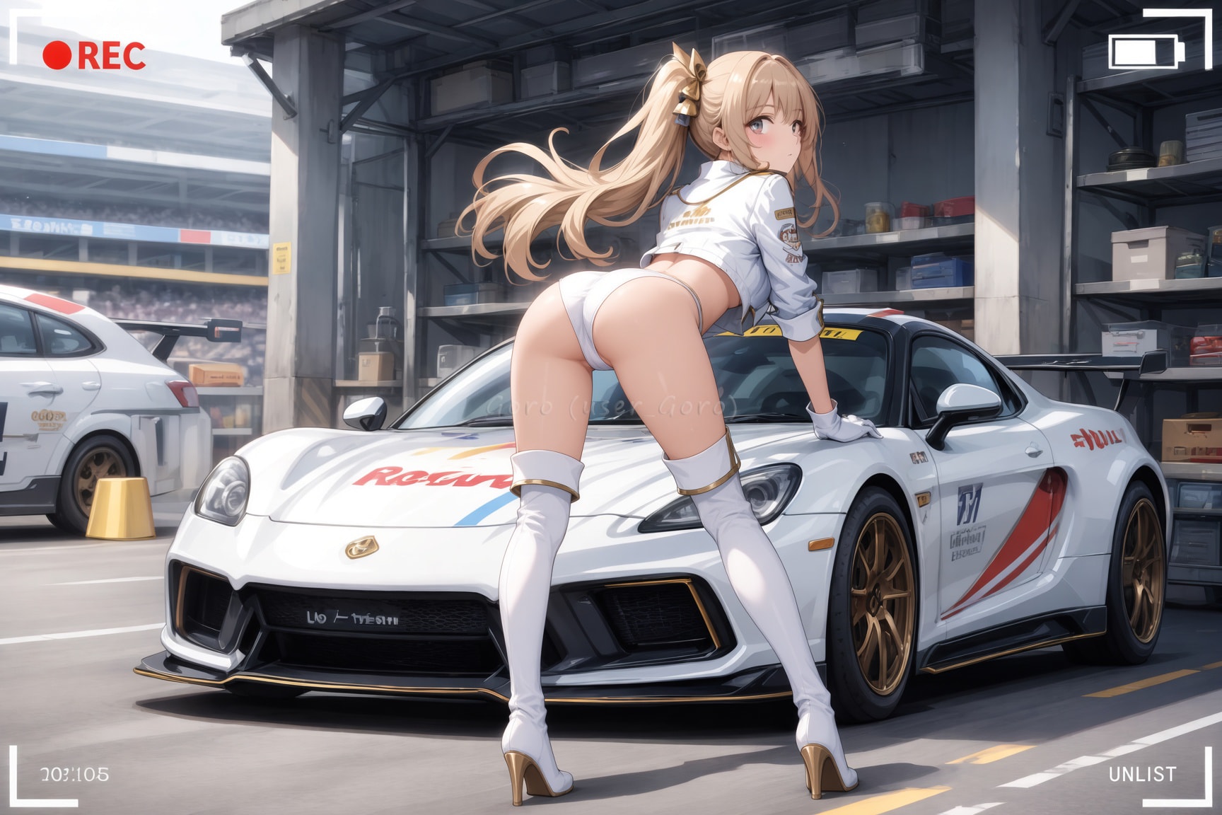 ハイカットパンツのレースクイーン