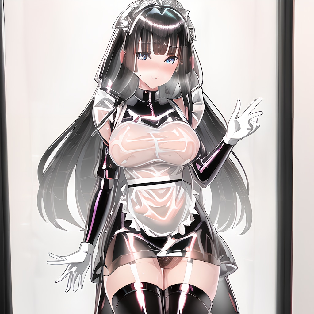 光沢スケスケメイド