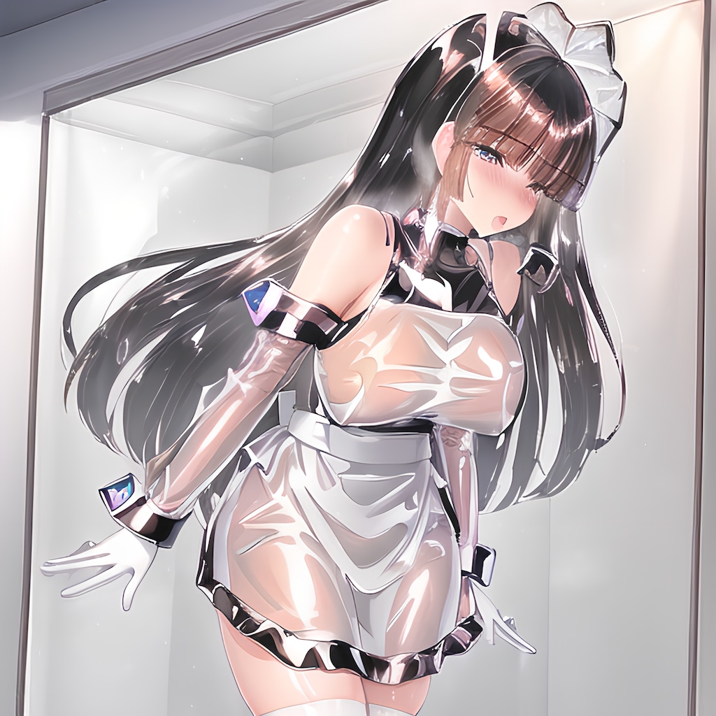 光沢スケスケメイド