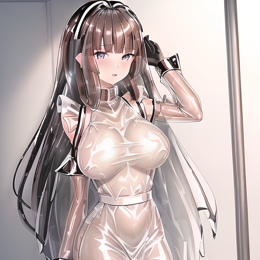 光沢スケスケメイド