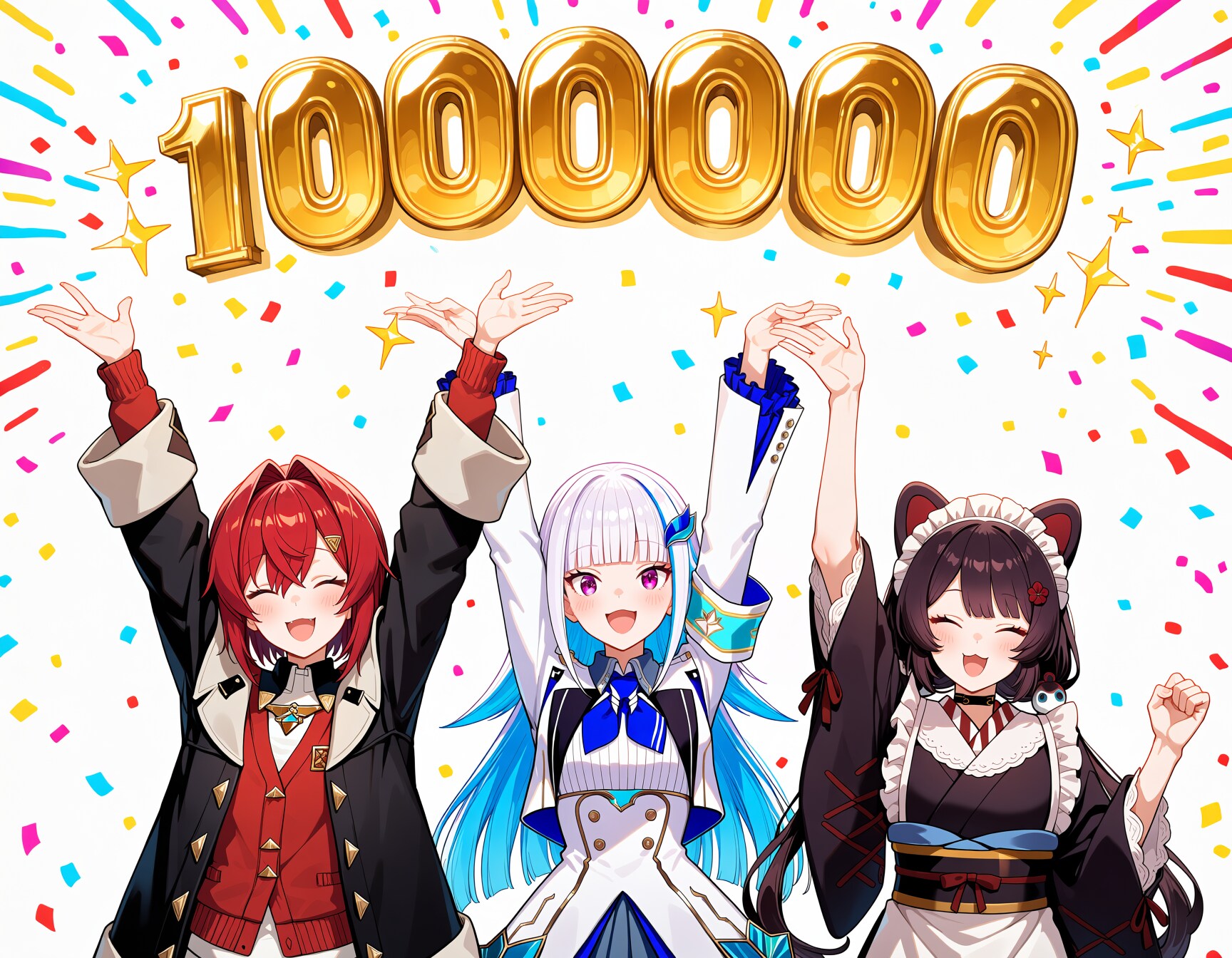 祝・さんばか 100万人 | の人気AIイラスト・グラビア