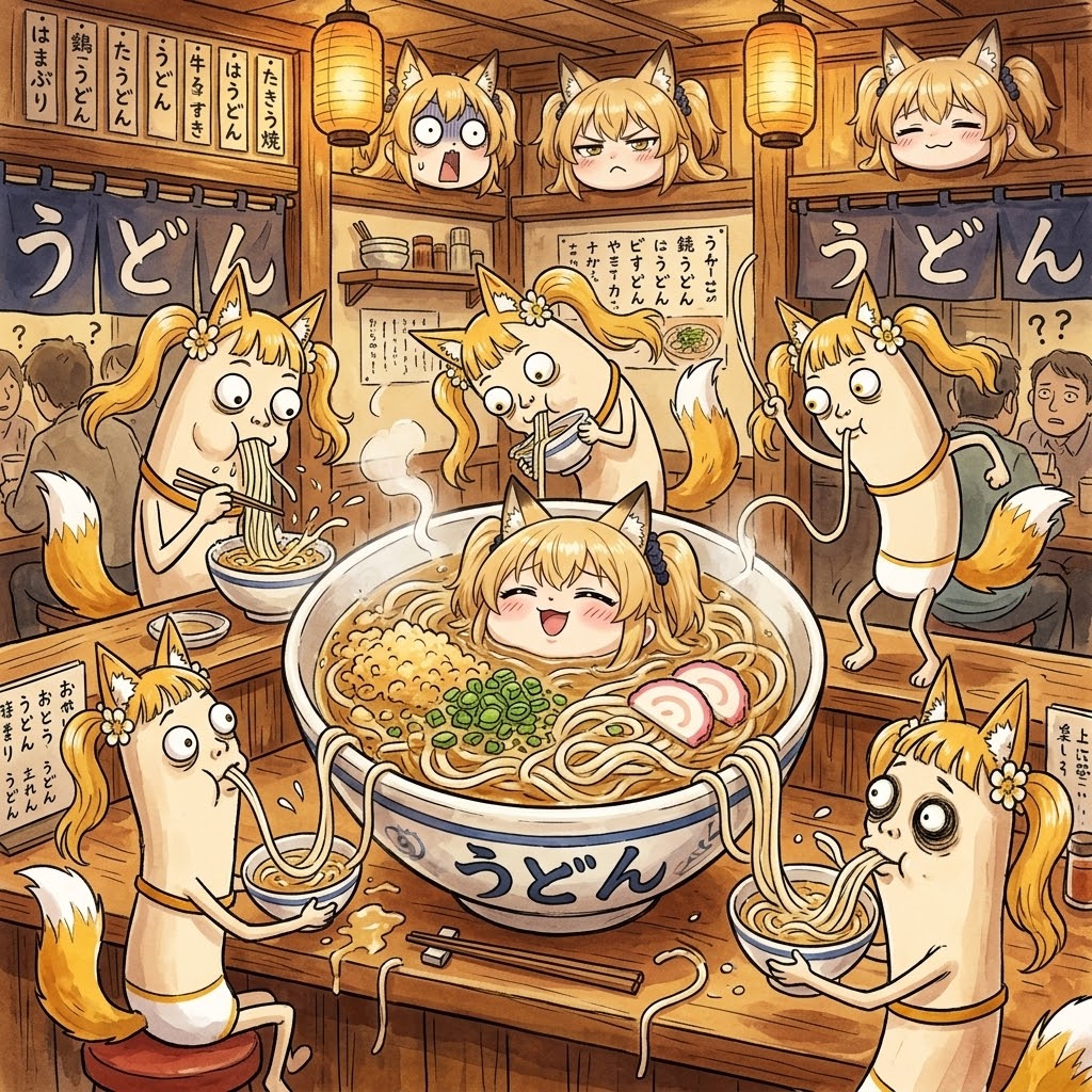 きつねうどん | の人気AIイラスト・グラビア