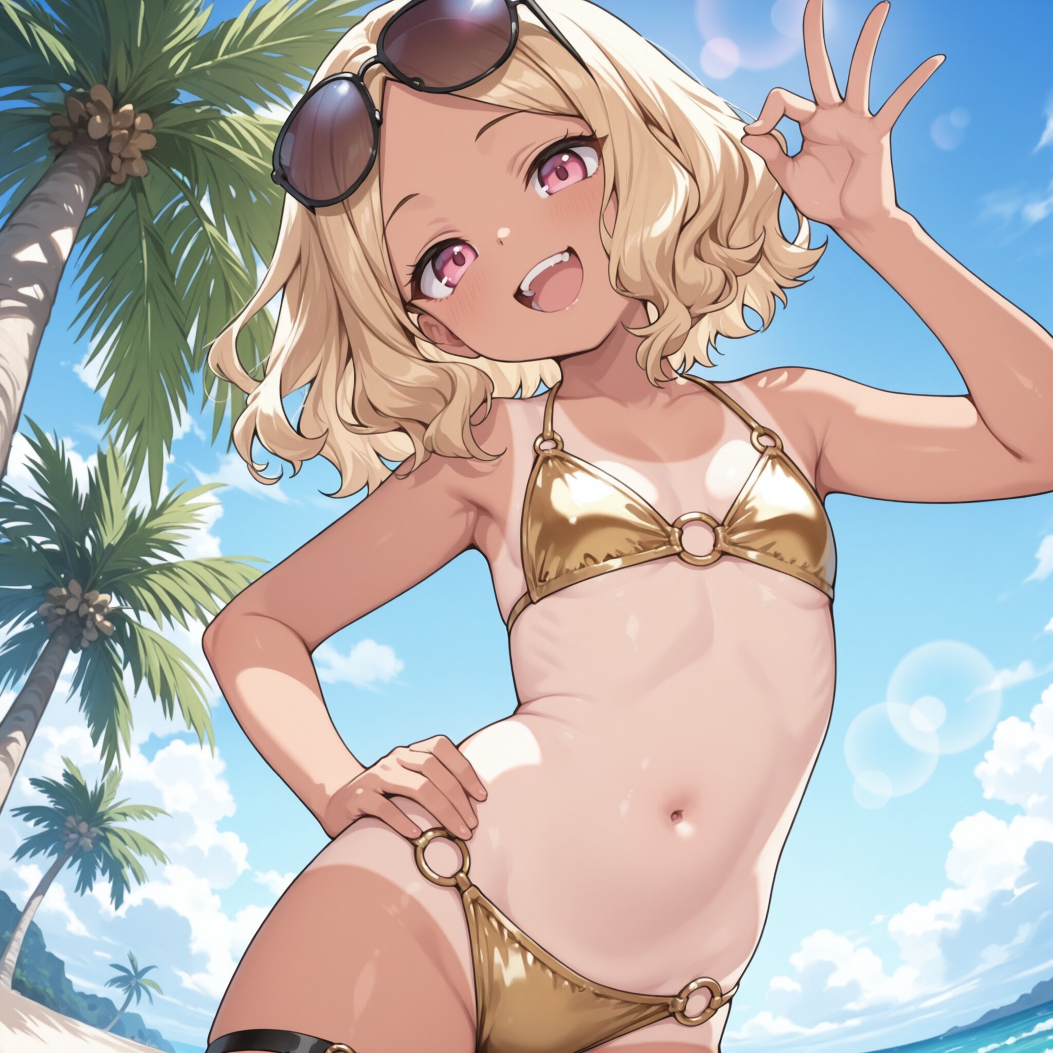 【GWの金色ビキニ】こんがりユミちゃん