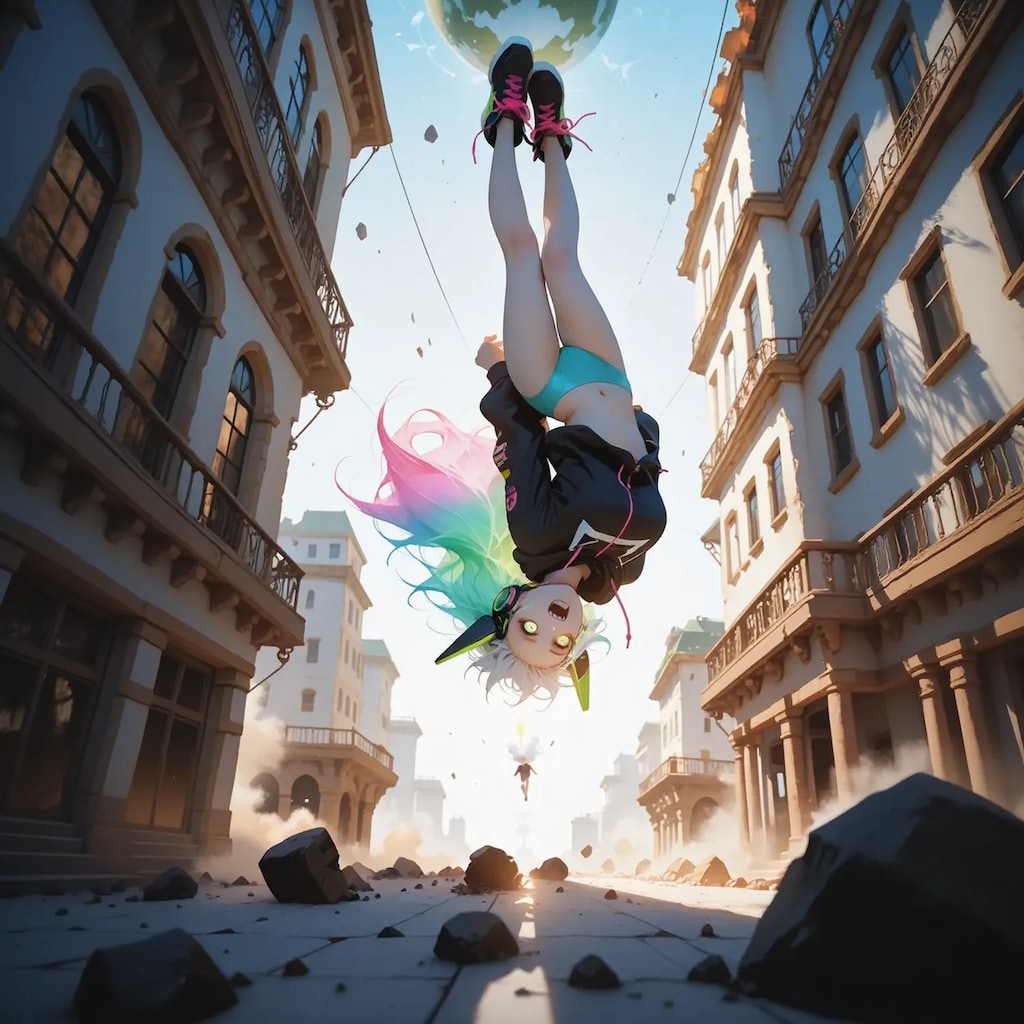 「ギャァ〜！ぶつかるぅー」