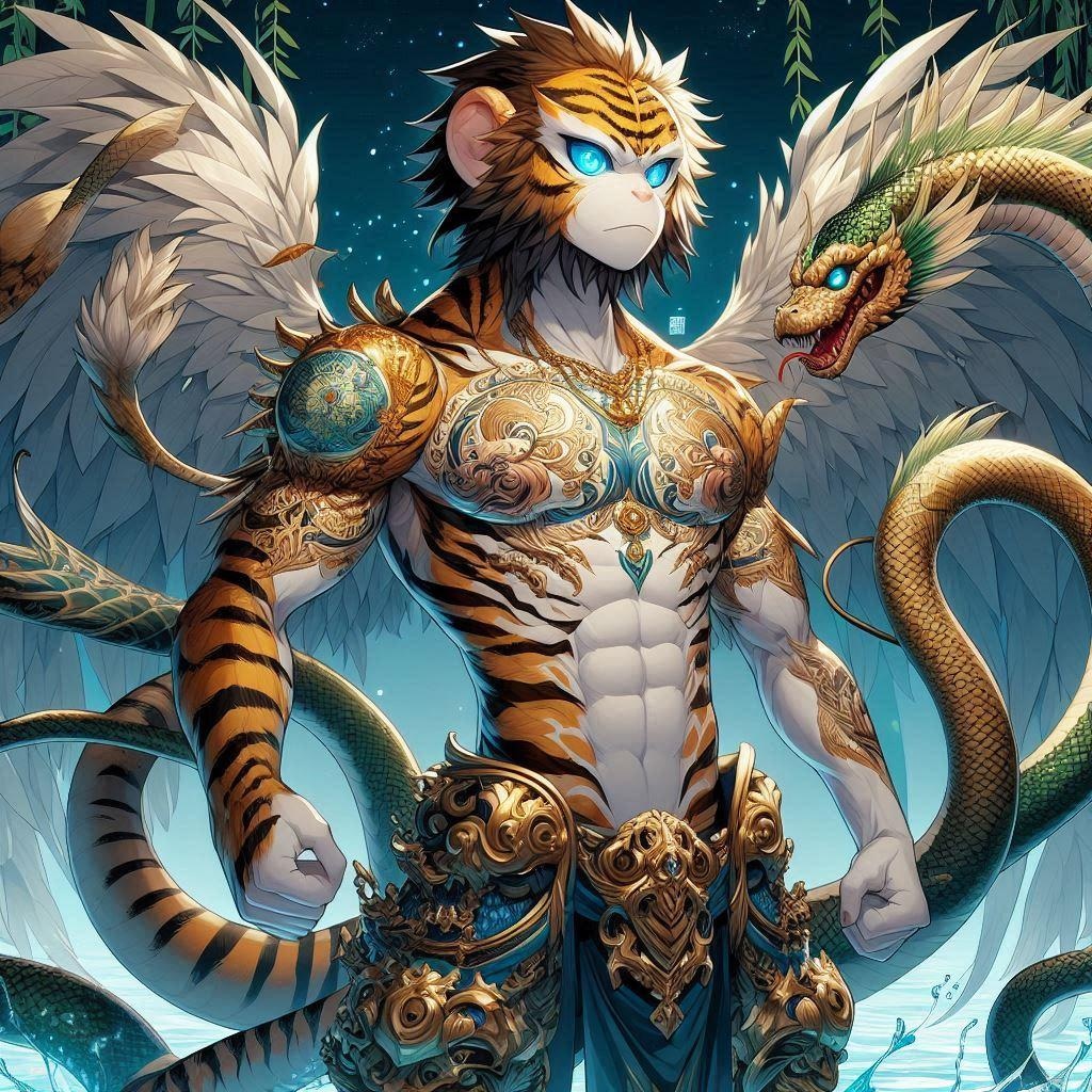 ヒーローっぽい鵺と手足の多い鵺