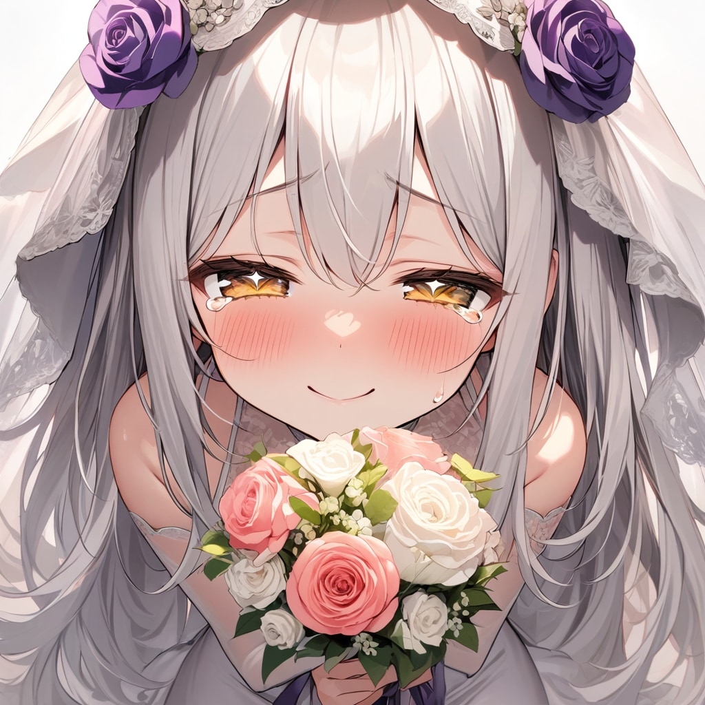 ジューンブライド銀髪ちゃん