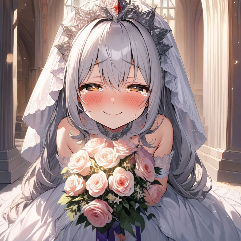 ジューンブライド銀髪ちゃん