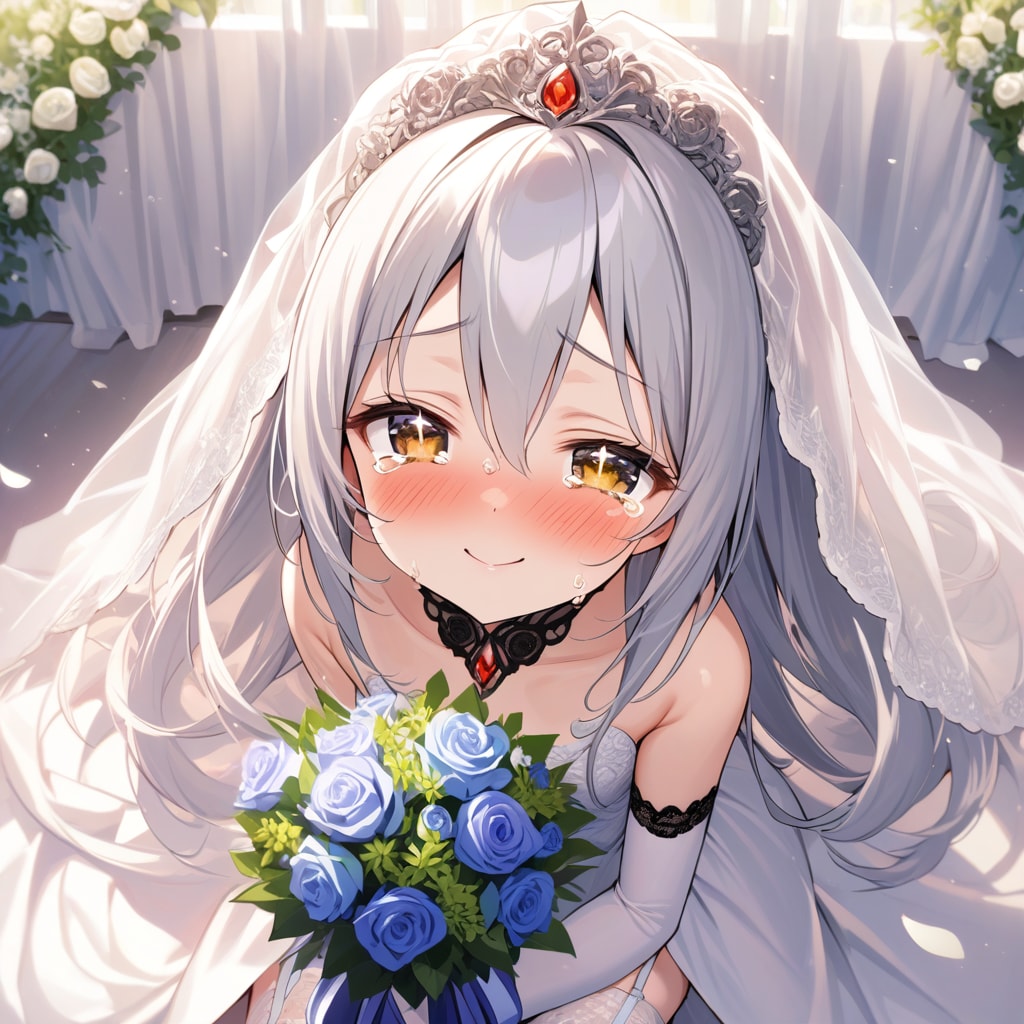 ジューンブライド銀髪ちゃん