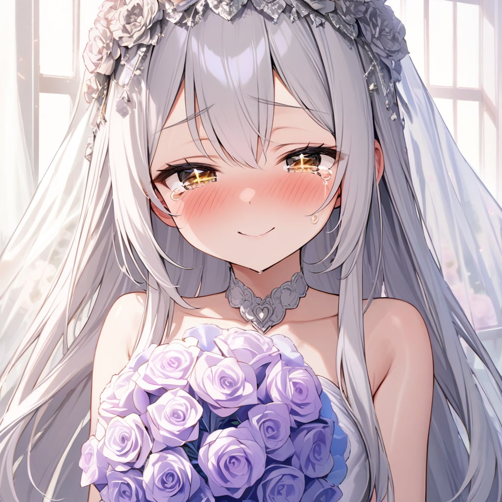 ジューンブライド銀髪ちゃん