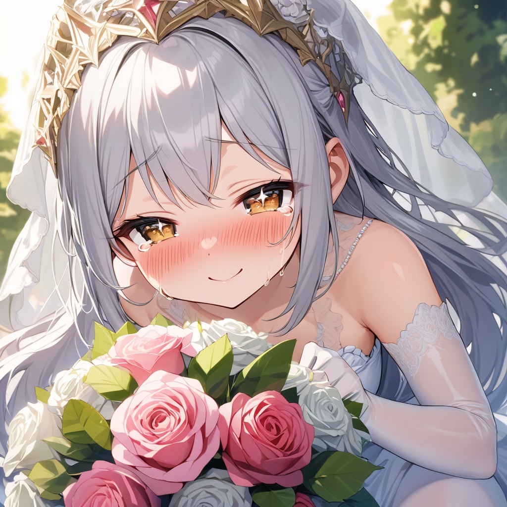 ジューンブライド銀髪ちゃん