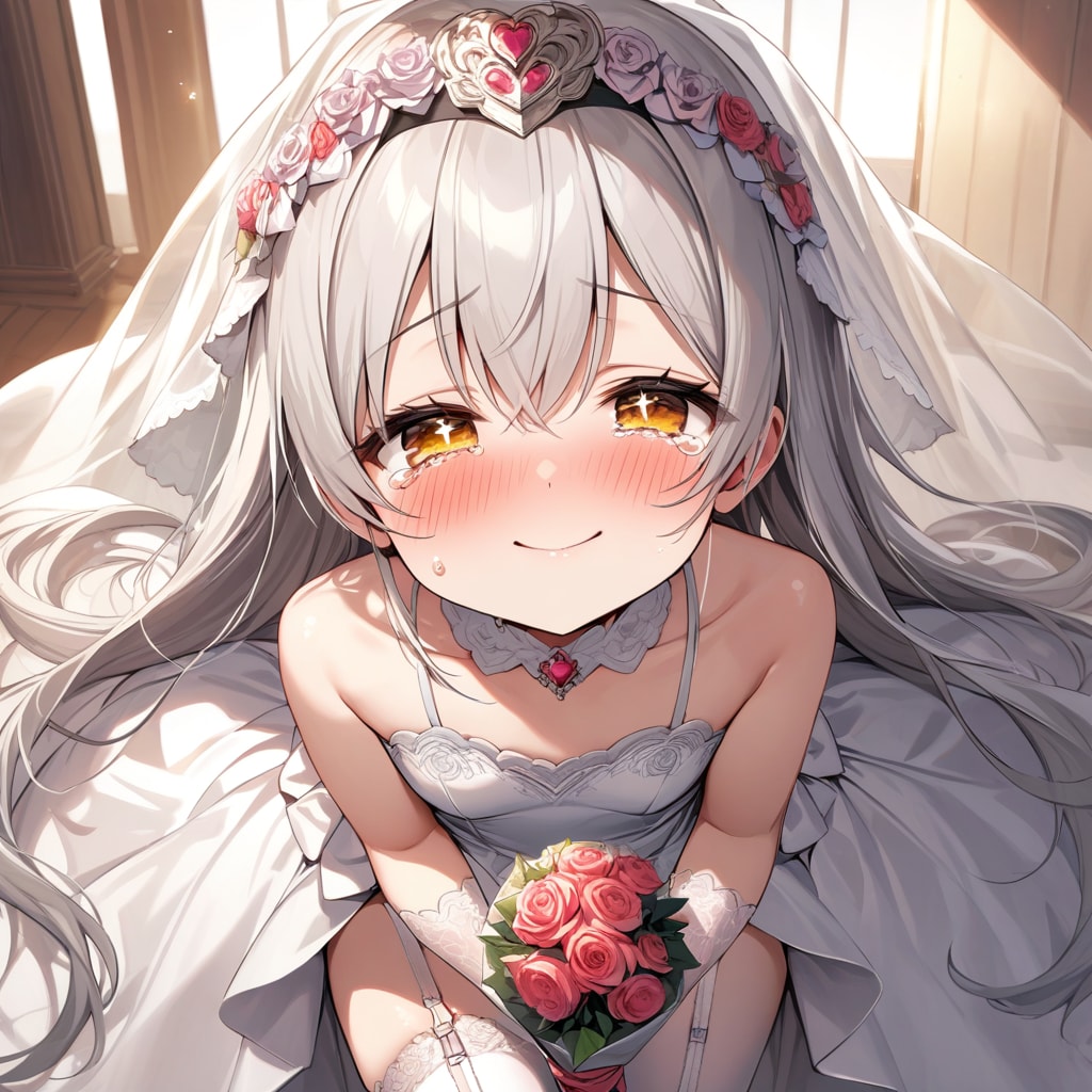 ジューンブライド銀髪ちゃん