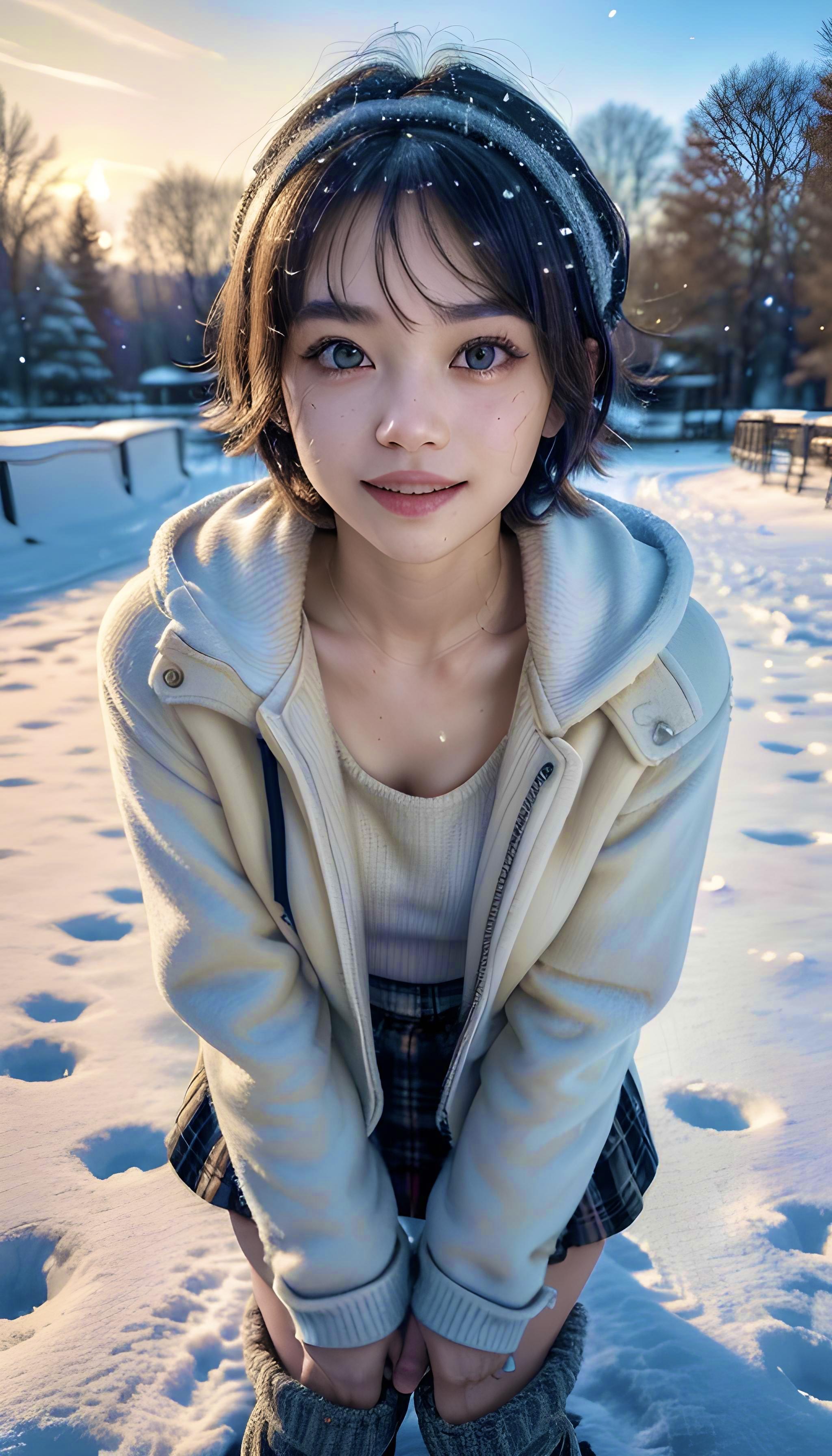 雪の降る公園にて…[葵]