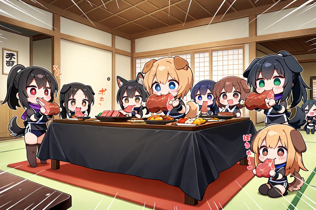 cyan motoさんちの忍ルマにお肉食べ放題のご褒美を