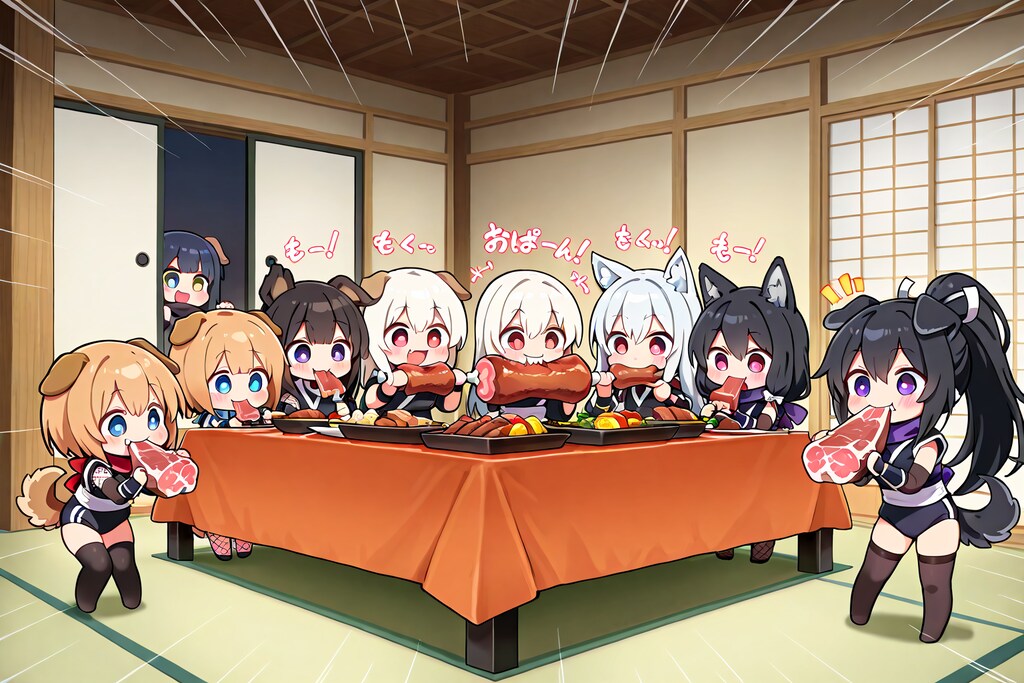 cyan motoさんちの忍ルマにお肉食べ放題のご褒美を