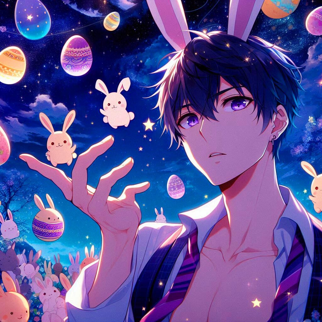 夢のワンダーランド＆たまごとイースターな黒髪短髪男性★