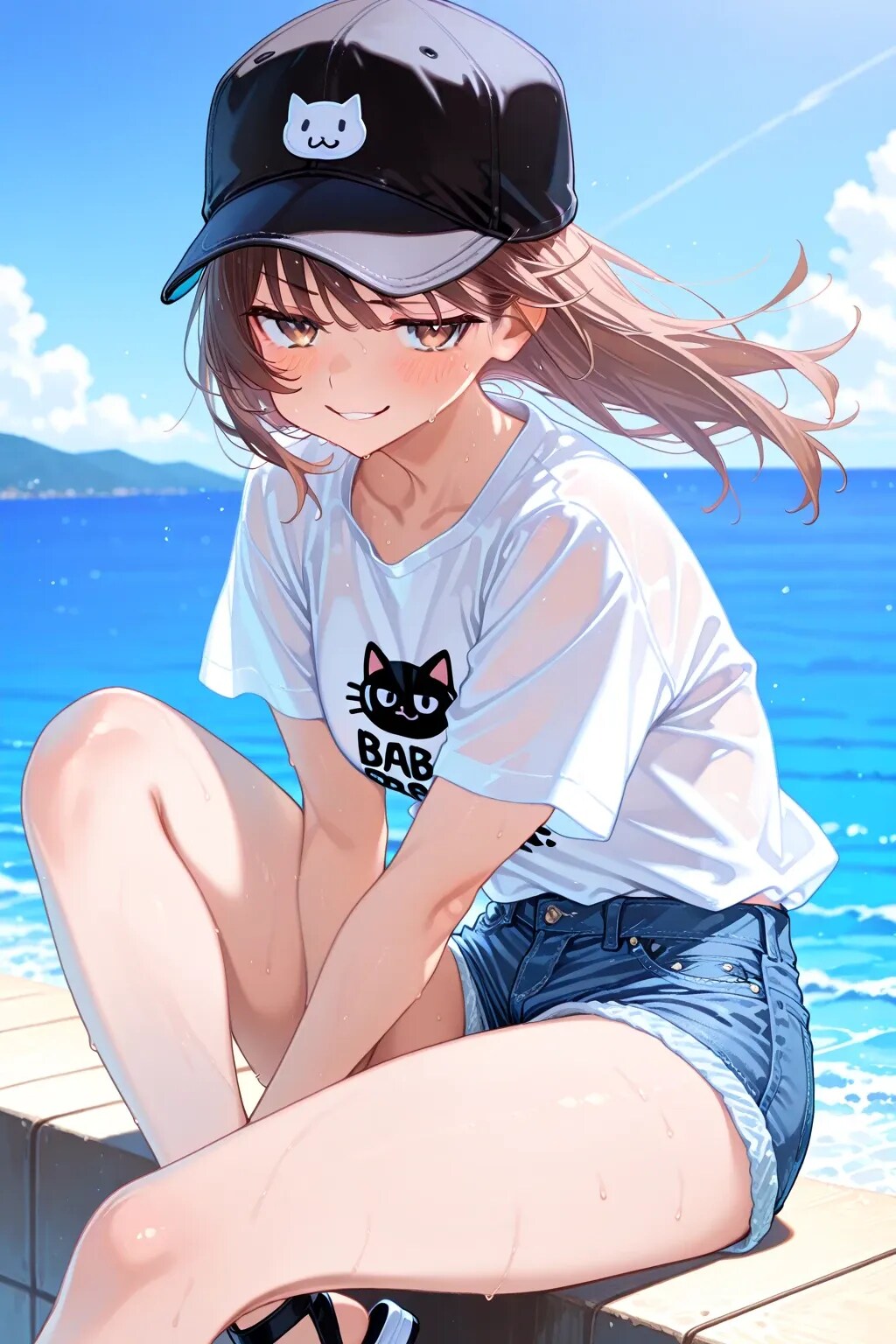 海辺の女の子