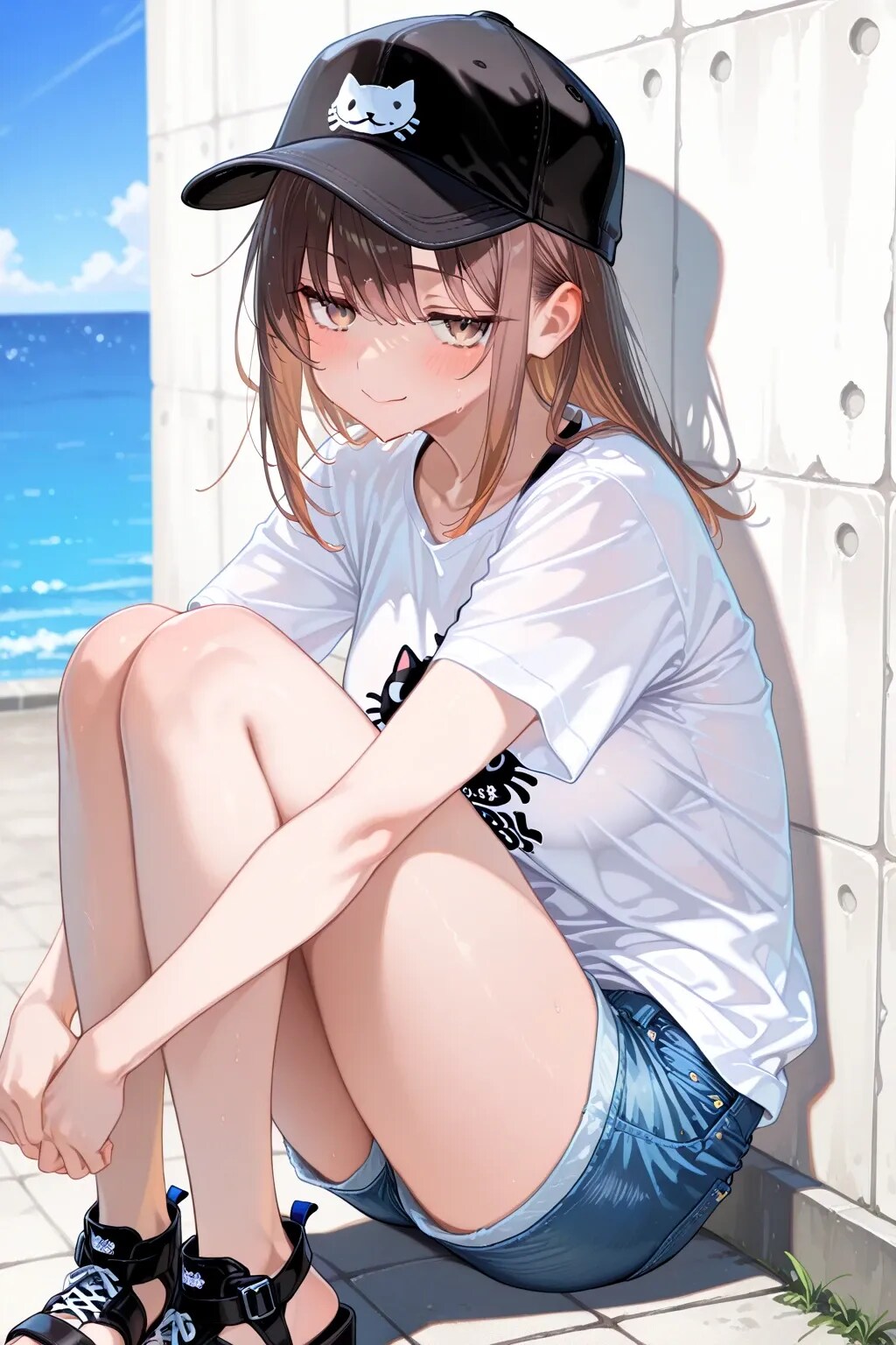 海辺の女の子