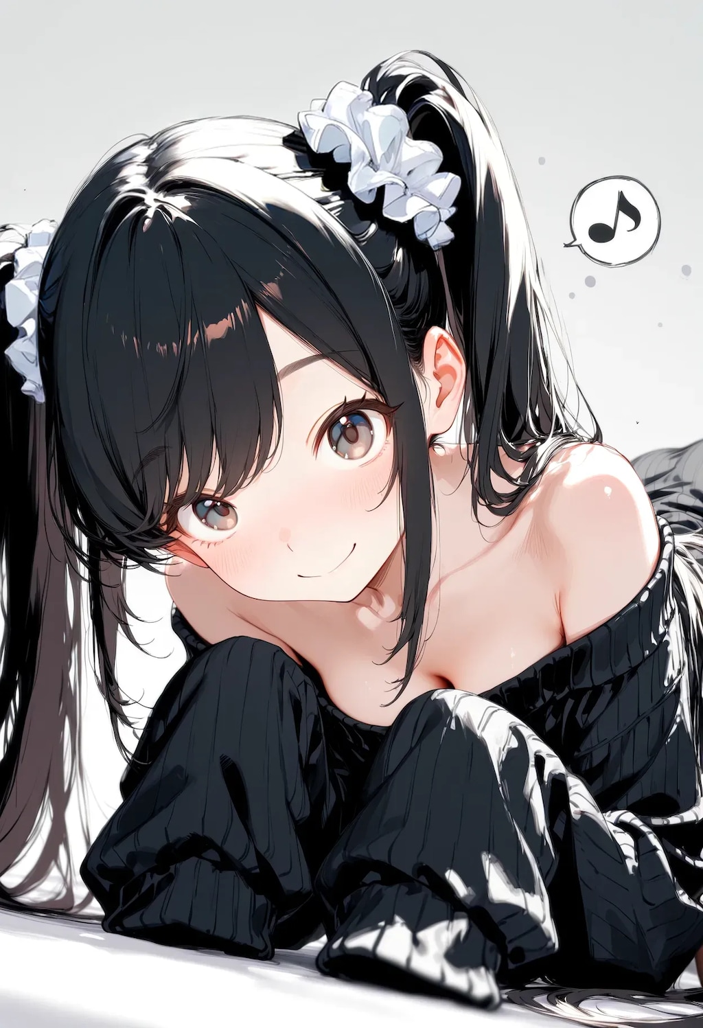 オフショルダーセータードレスのチラモちゃん