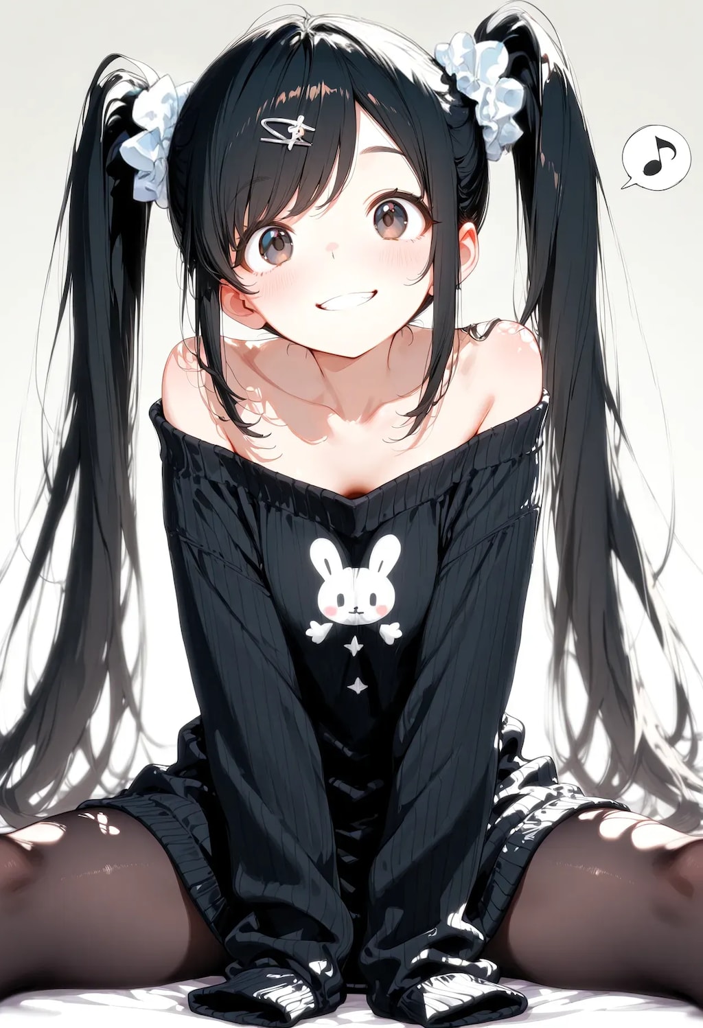 オフショルダーセータードレスのチラモちゃん