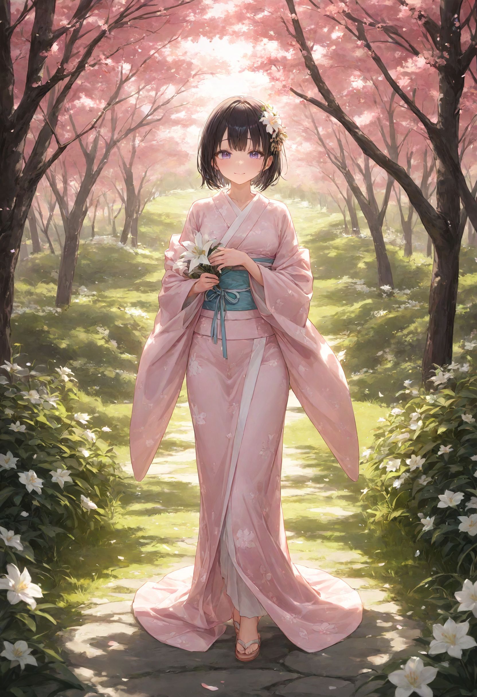 着物を着るひまり