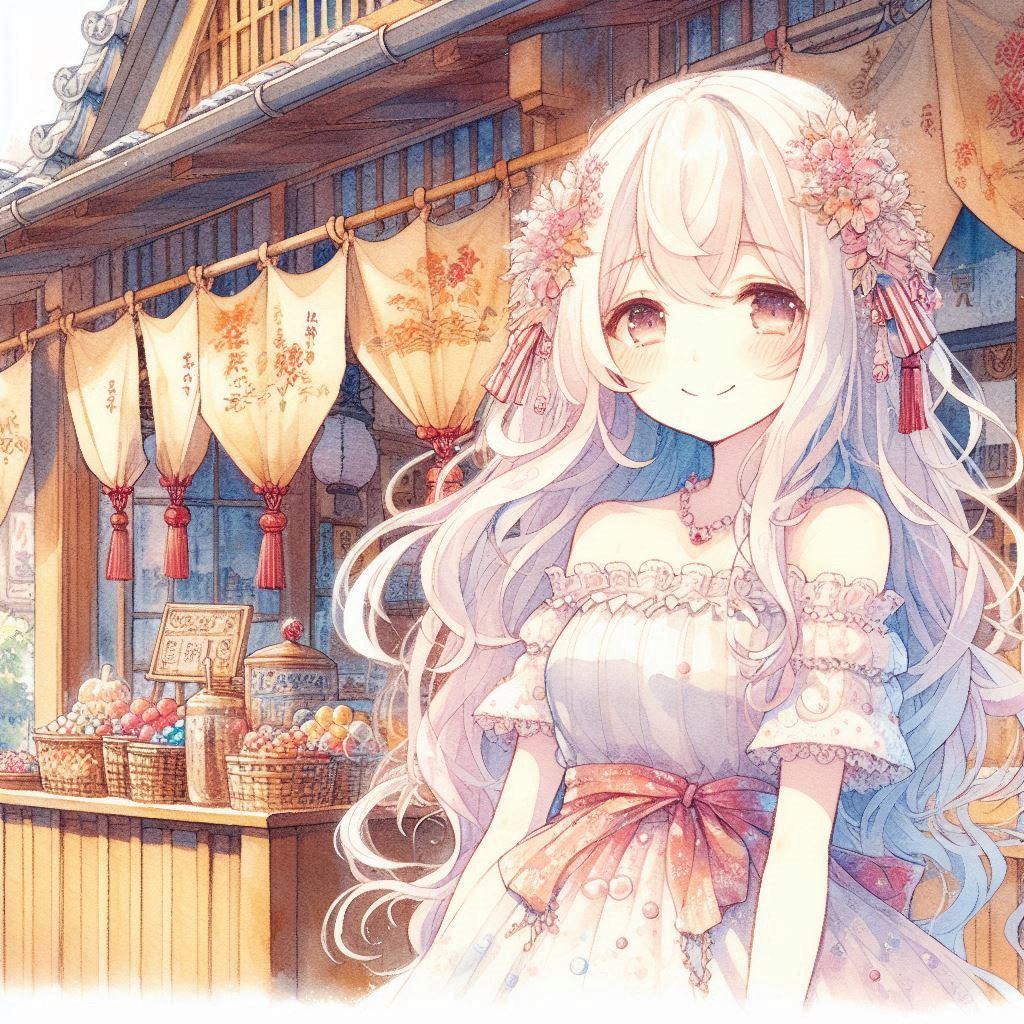 白髪の可愛い女の子【74】 | の人気AIイラスト・グラビア