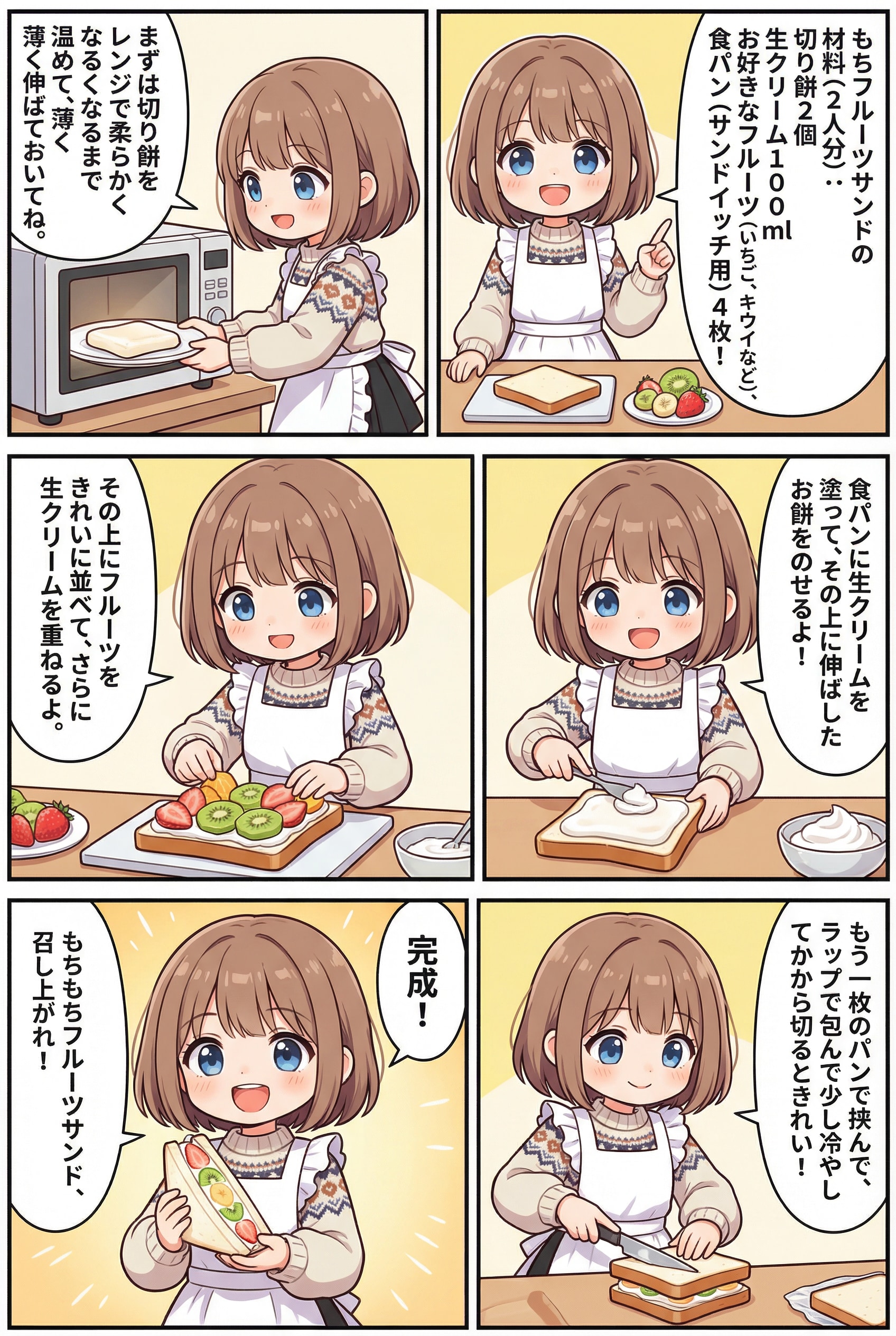 もちフルーツサンド | の人気AIイラスト・グラビア