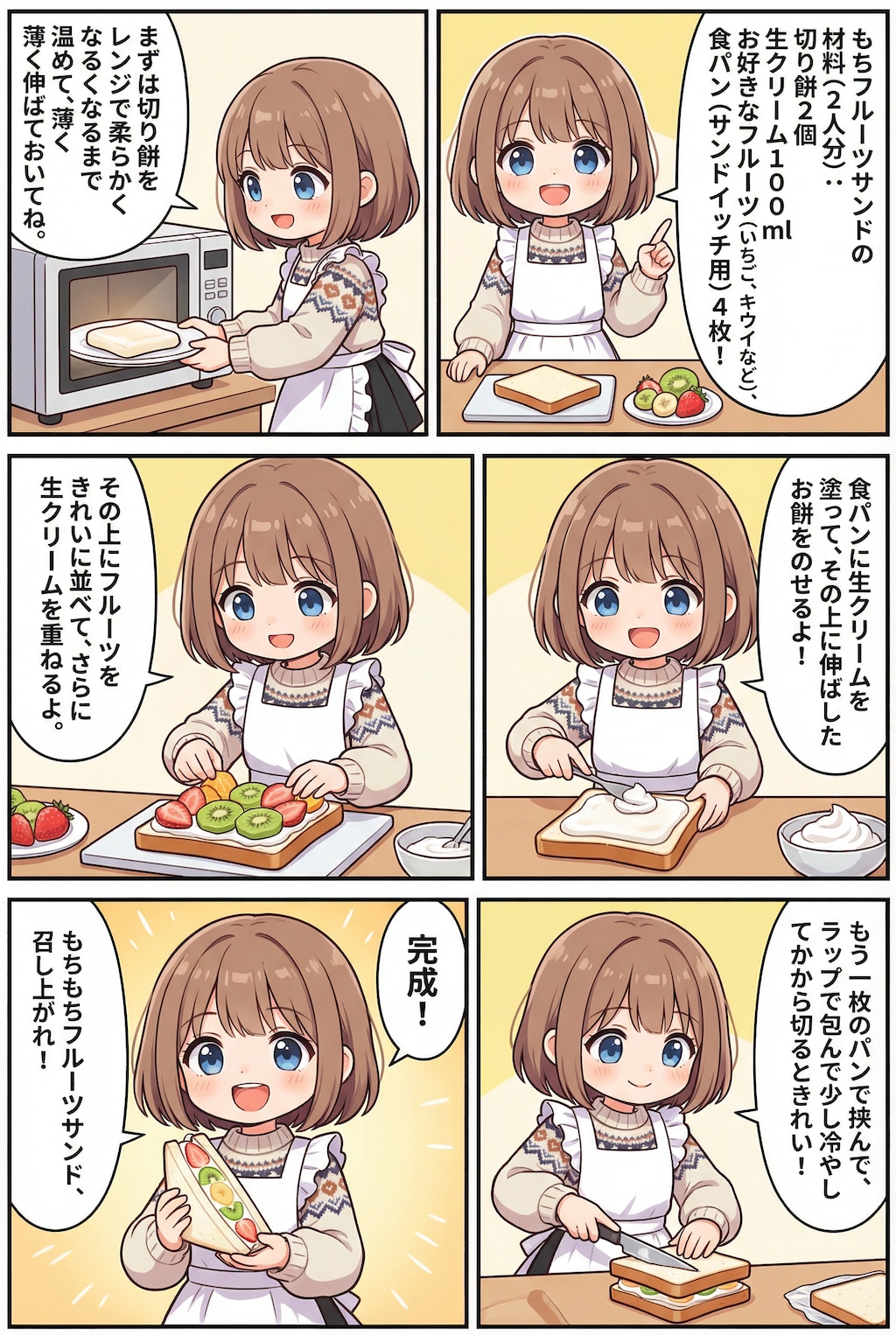 もちフルーツサンド