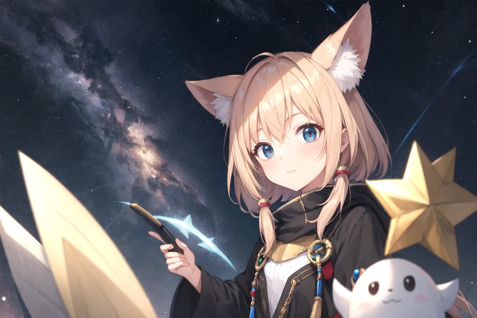 夜景と女の子
