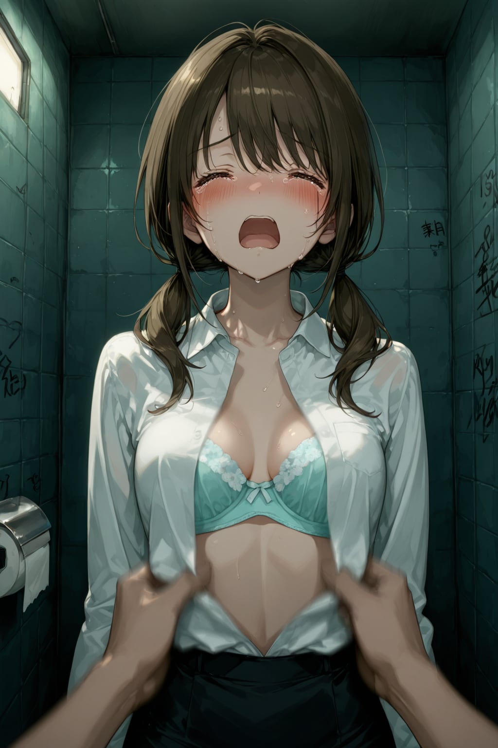 ボタンを引きちぎる