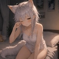 就寝前の眠たげな真銀（ましろ）ちゃん 2枚目