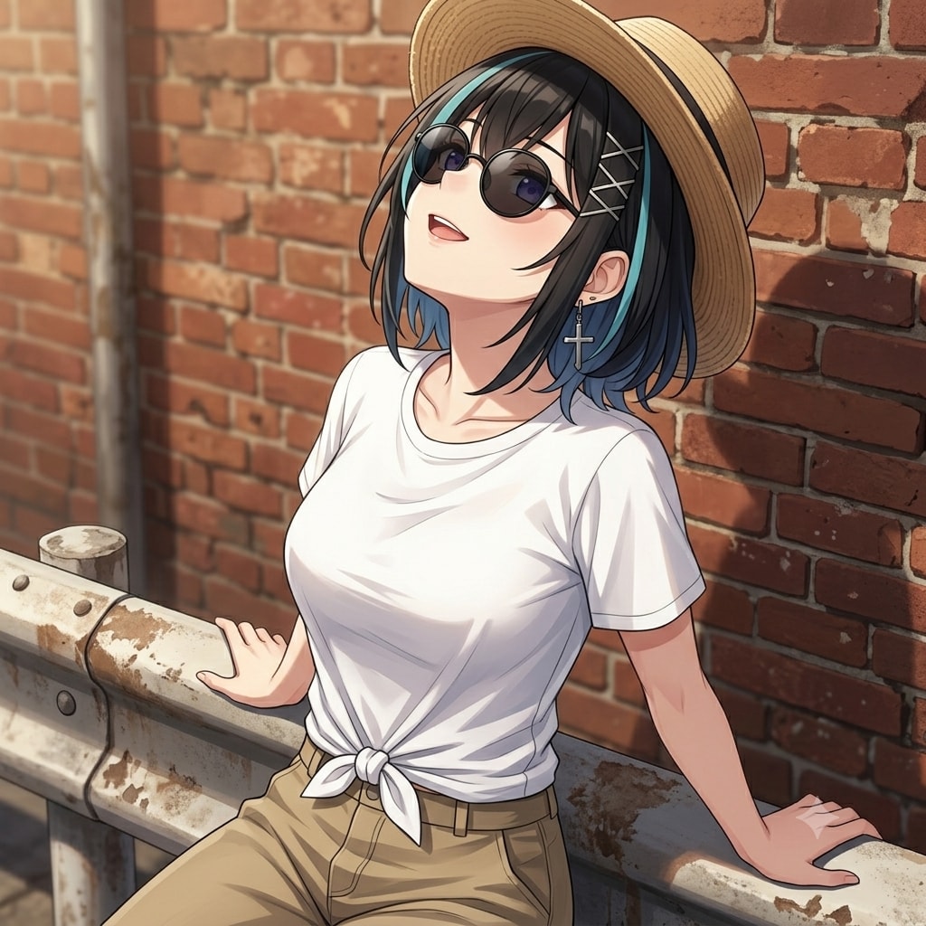 夏コーデ満喫中のあまねちゃん