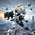 空を駆け巡るメカ娘 2枚目