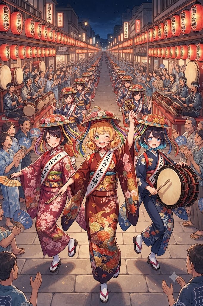 東北の祭り　盛岡さんさ踊り8／1〜8／4
