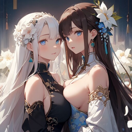 黒と白３ | の人気AIイラスト・グラビア